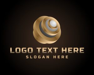 3d - 3D Metallic Globe logo design