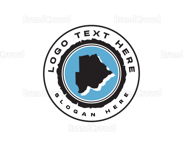 Botswana Map  Geography Logo