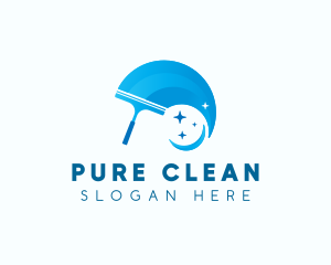 Sanitize - Cleaning Sanitize Squeegee logo design