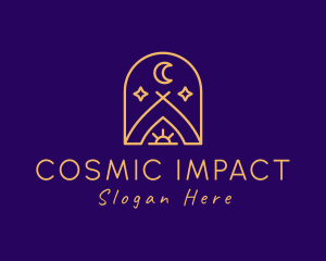 Cosmic Camping Tent logo design