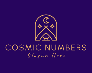 Cosmic Camping Tent logo design