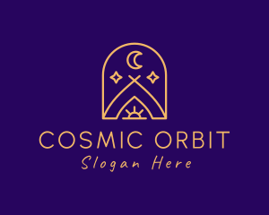 Cosmic Camping Tent logo design