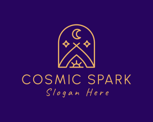 Cosmic Camping Tent logo design