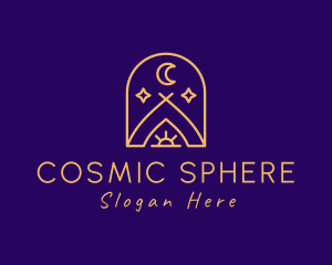 Cosmic Camping Tent logo design