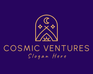 Cosmic Camping Tent logo design