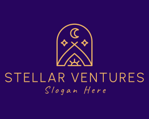 Astronomical - Cosmic Camping Tent logo design