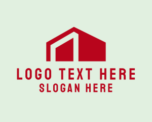 Negative Space - Building House Architecture logo design