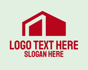 Pentagon - Minimal Red House logo design