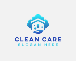 Cleaning Hand Sanitation logo design