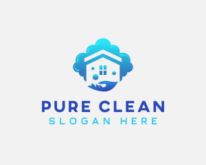 Cleaning Hand Sanitation logo design