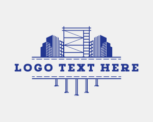 Platform - Scaffolding Building Construction logo design