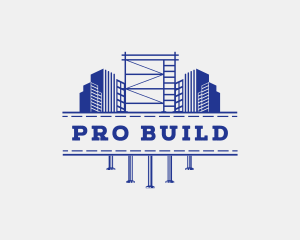 Scaffolding Building Construction logo design