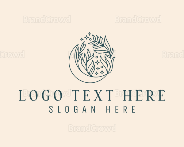 Floral Artisanal Moon Logo