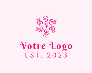 Yoga Center - Victorian Pattern Cosmetics logo design