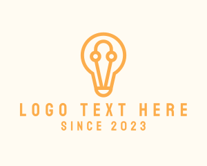 Wireman - ELectrical Light Bulb logo design