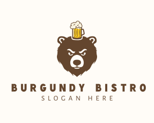 Bear Beer Mug logo design