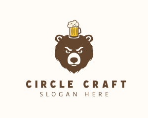 Bear Beer Mug logo design