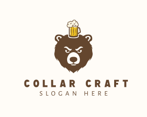 Bear Beer Mug logo design