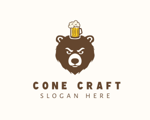 Bear Beer Mug logo design