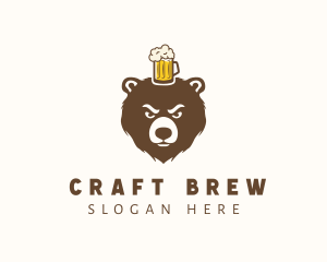 Ale - Craft Beer Bear Mug logo design