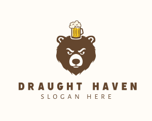 Bear Beer Mug logo design