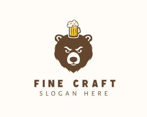 Bear Beer Mug logo design