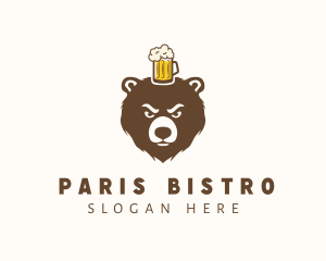 Bear Beer Mug logo design