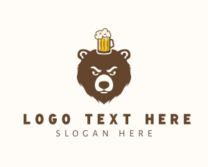 Pint - Craft Beer Bear Mug logo design