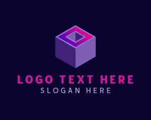 Package - Futuristic 3D Cube logo design