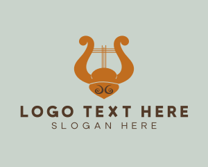 Horns - Greek Musical Lyre logo design