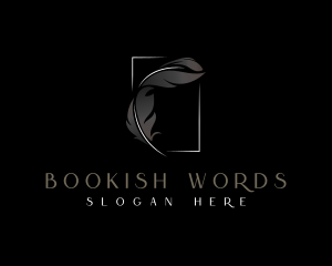 Literary - Luxurious Calligrapher Feather logo design