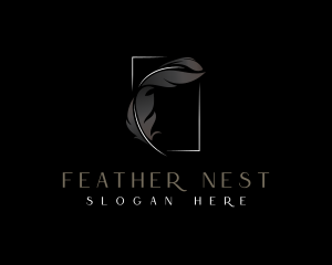 Luxurious Calligrapher Feather logo design