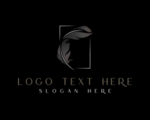 Luxurious Calligrapher Feather Logo