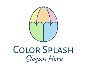 Pastel Egg Umbrella  logo design