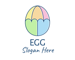 Pastel Egg Umbrella  logo design