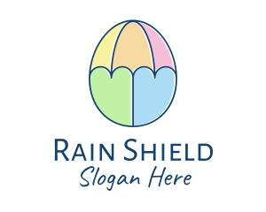 Umbrella - Pastel Egg Umbrella logo design