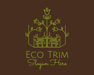 Green Eco Friendly City  logo design