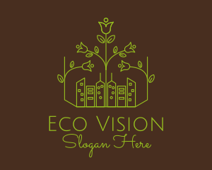 Green Eco Friendly City  logo design