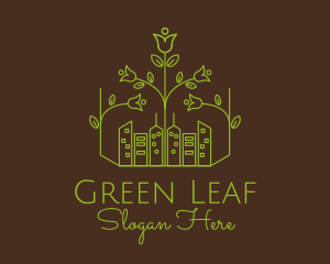 Green Eco Friendly City  logo design