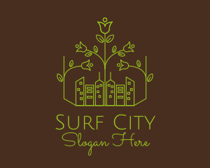 Green Eco Friendly City  logo design