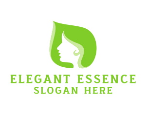 Woman - Green Leaf Woman logo design