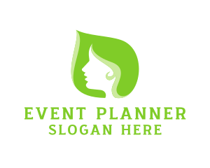 Green Leaf Woman logo design