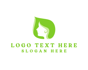 Shampoo - Green Beauty Woman logo design