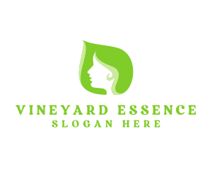 Green Beauty Woman logo design