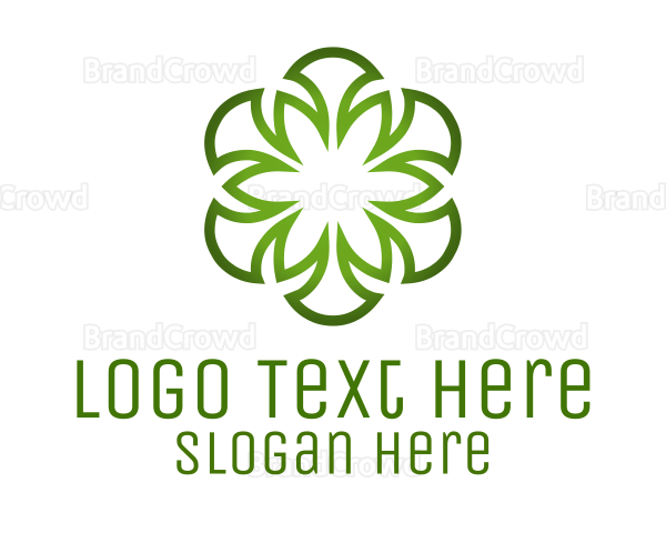 Green Celtic Flower Logo