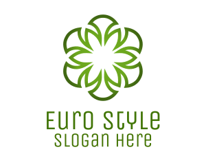 Green Celtic Flower logo design