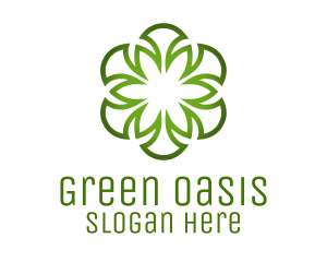 Green Celtic Flower logo design