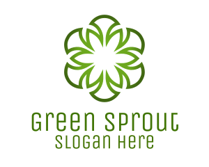 Green Celtic Flower logo design