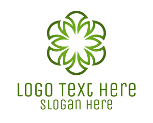 Florist - Green Celtic Flower logo design