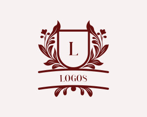 Floral Shield Luxury Logo